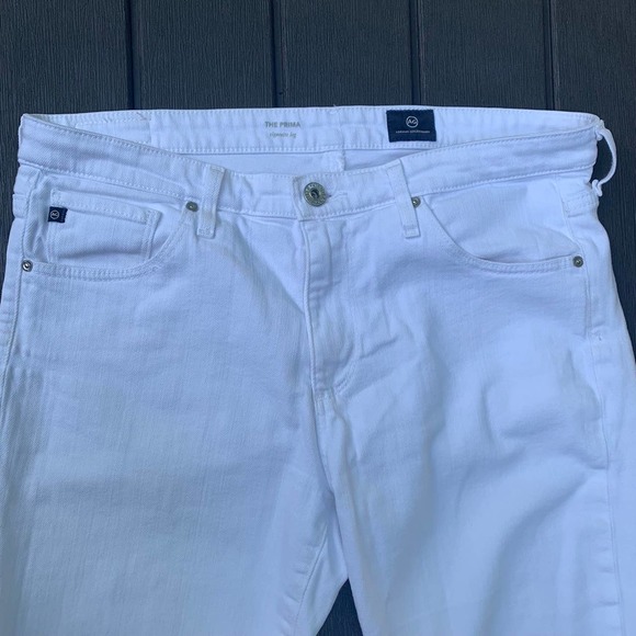 AG The Prima Cigarette Leg White Jeans Womens Ankle 29R $210 - Picture 4 of 12